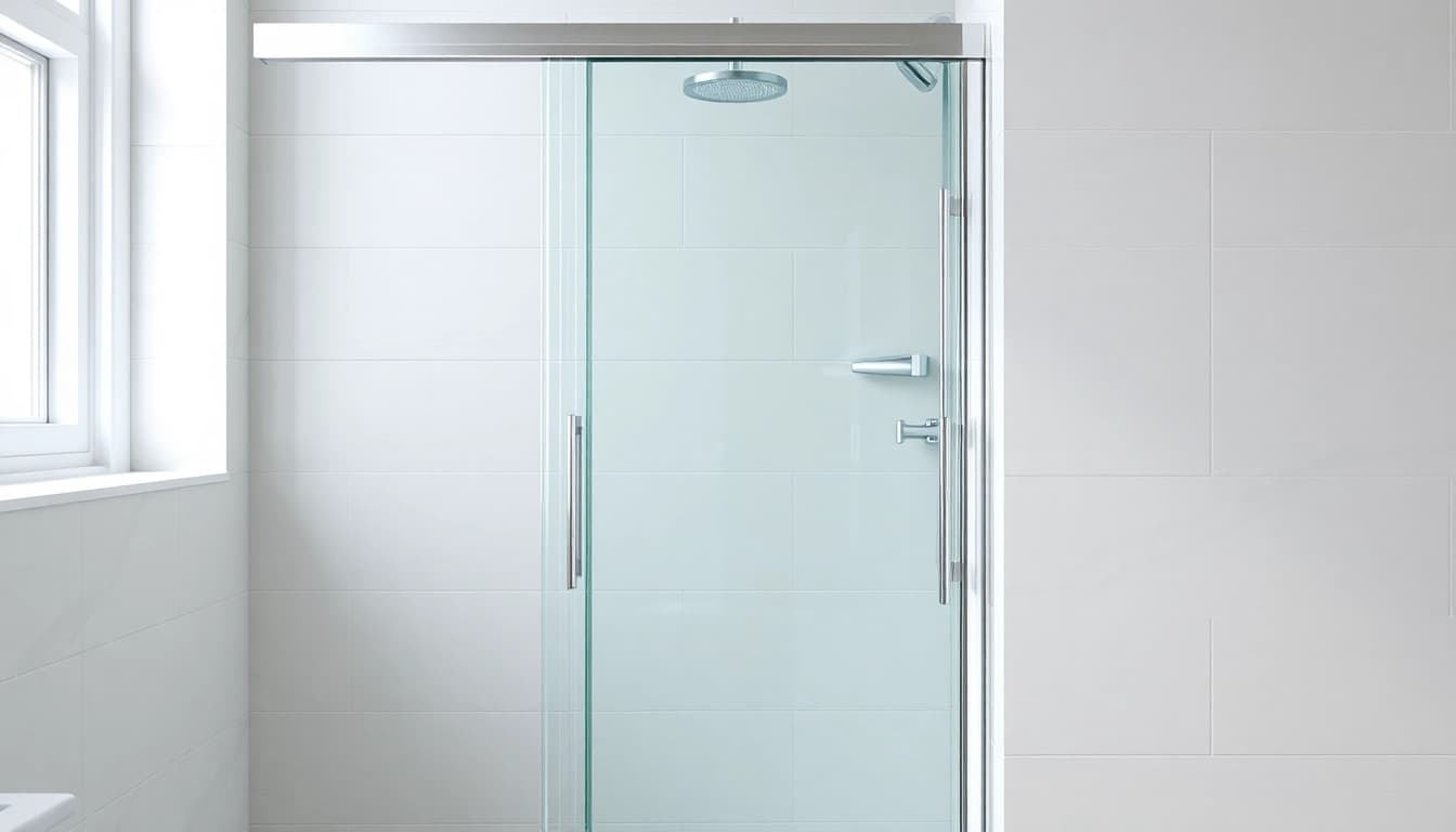 Enhance your bathroom with a shower screen sliding door featuring sleek glass design.