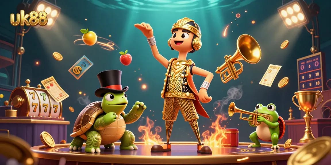 Experience the excitement of uk88 with dynamic casino elements and charming characters in 3D.