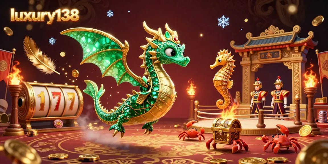 Engage with luxury138's slot games featuring vibrant characters and festive betting elements.