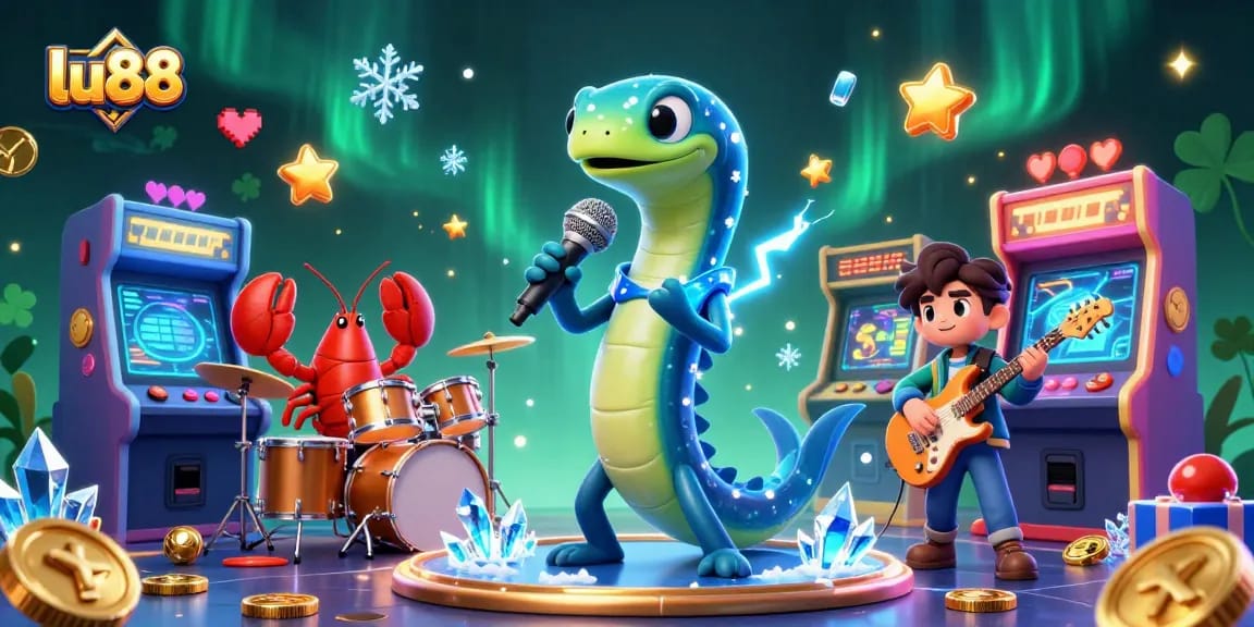 Experience electrifying gaming at LU88’s underwater casino with vibrant characters and arcade games.