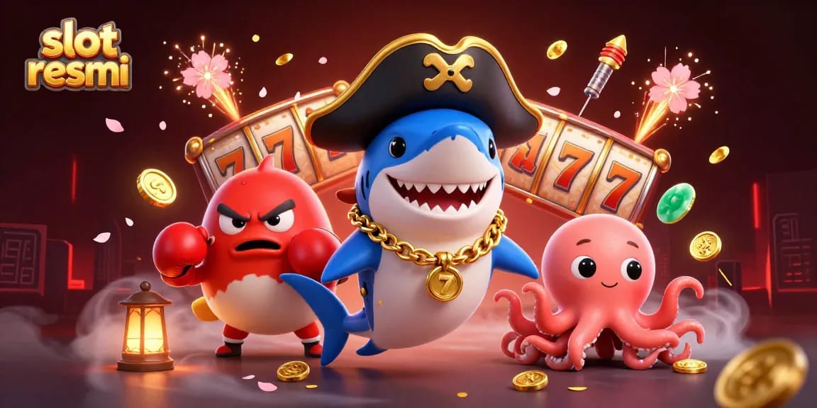 Engaging 3D scene with slot resmi characters showcasing vibrant casino elements and action-packed visuals.