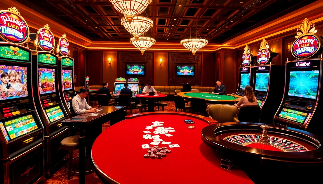 Experience THABET's thrilling online gambling with vibrant casino tables and dynamic gameplay.
