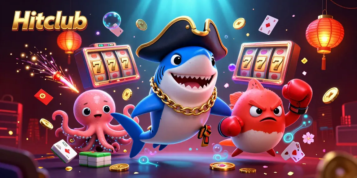 Hitclub offers high stakes with jackpots and exciting casino games featuring animated characters.