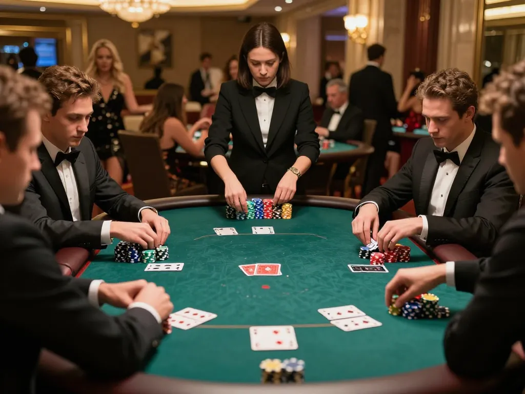 Experience strategic gameplay at lode88 in a vibrant upscale poker setting.