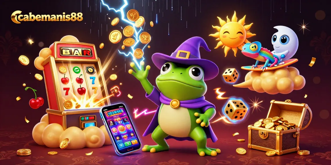 Experience cabemanis88 with exciting 3D characters and casino elements in a vibrant gaming scene.