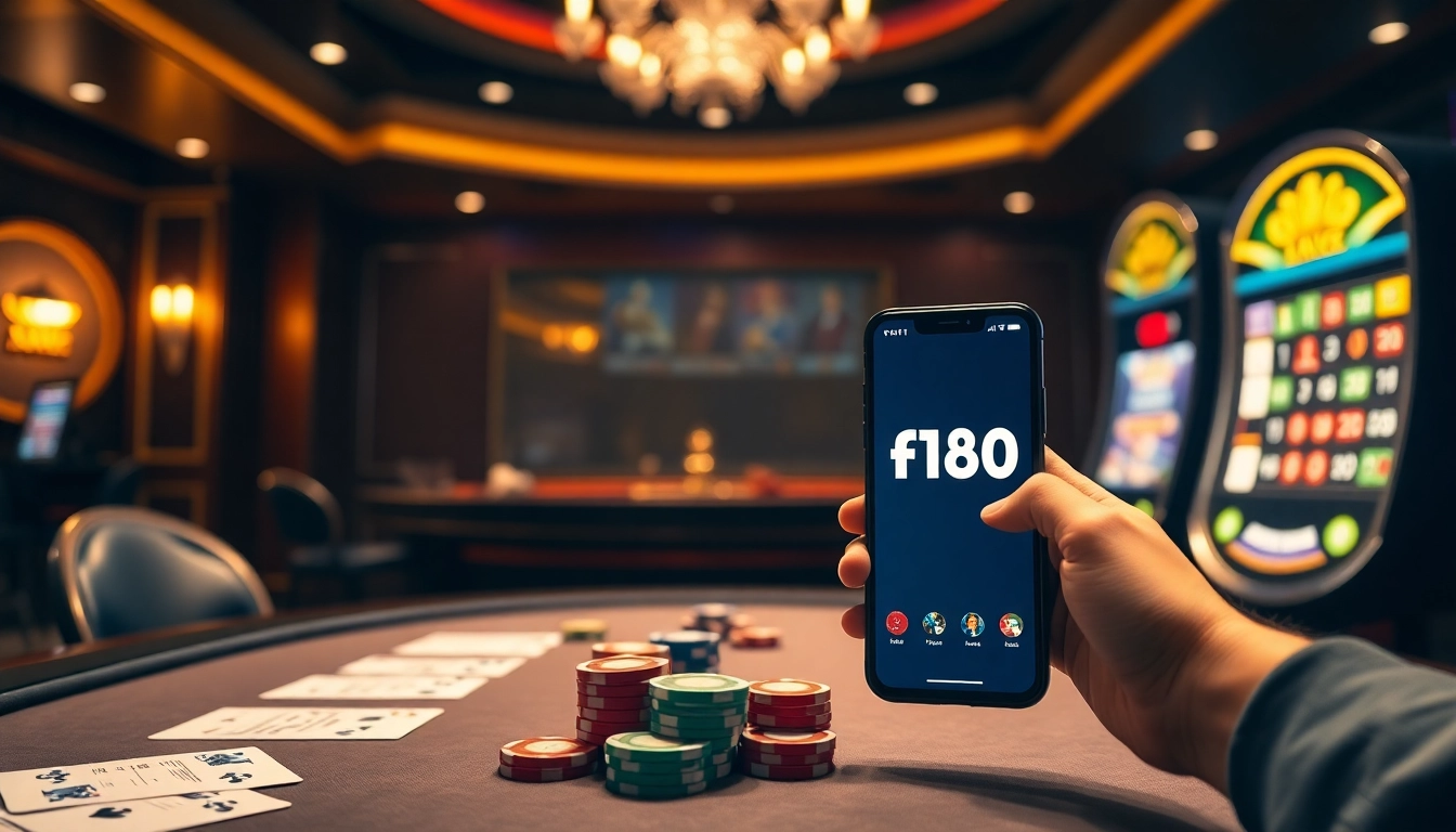 Exciting gameplay experience at f168 casino with poker chips and betting slips on the table.