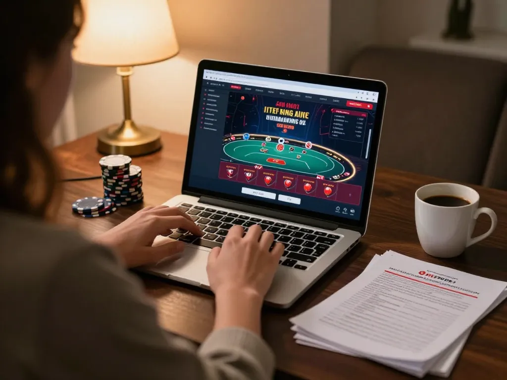 Engaging online gaming experience at home using the lc88 link for blackjack, highlighting strategic gameplay.