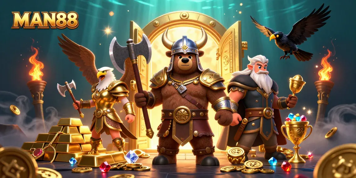 Engage with thrilling bets at MAN88 and discover treasures alongside epic Viking characters.