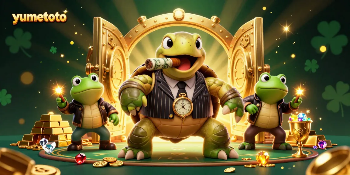 Experience thrilling jackpots and great odds with yumetoto in a vibrant casino illustration.