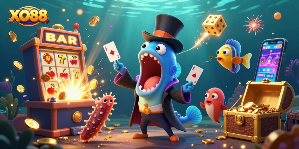Play thrilling games at XO88 casino with vibrant characters and exciting jackpot elements.