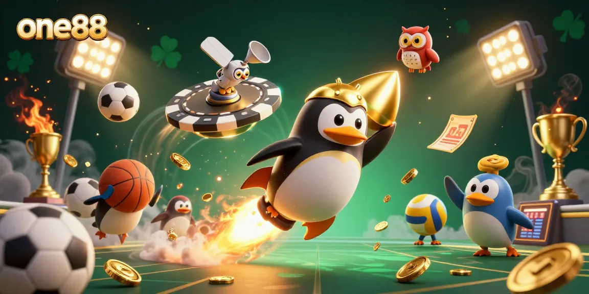 Experience one88's thrilling online gaming with a vivid 3D depiction of action-filled sports betting.