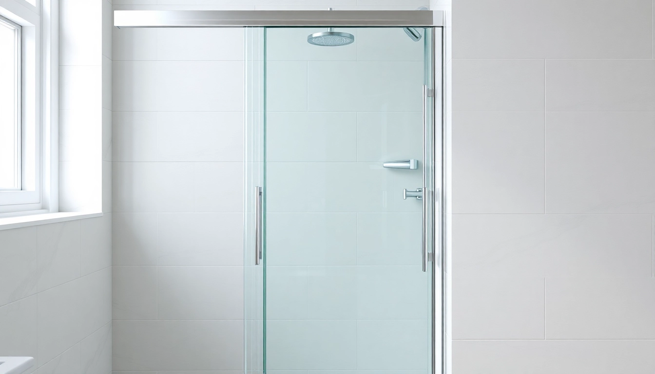 Enhance your bathroom with a shower screen sliding door featuring sleek glass design.
