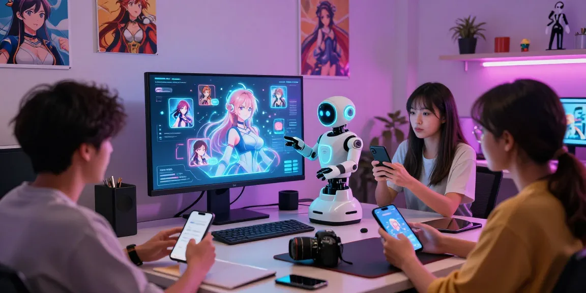Engaging users with AI hentai chat chatbot in a modern digital art studio setting, enhancing interactive experiences.