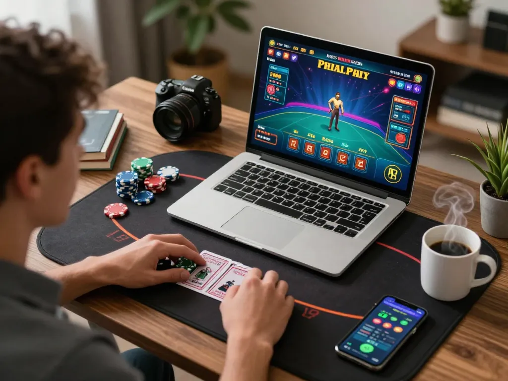 Engaged player strategizing bets on 13win-asia while enjoying a cozy online gambling experience