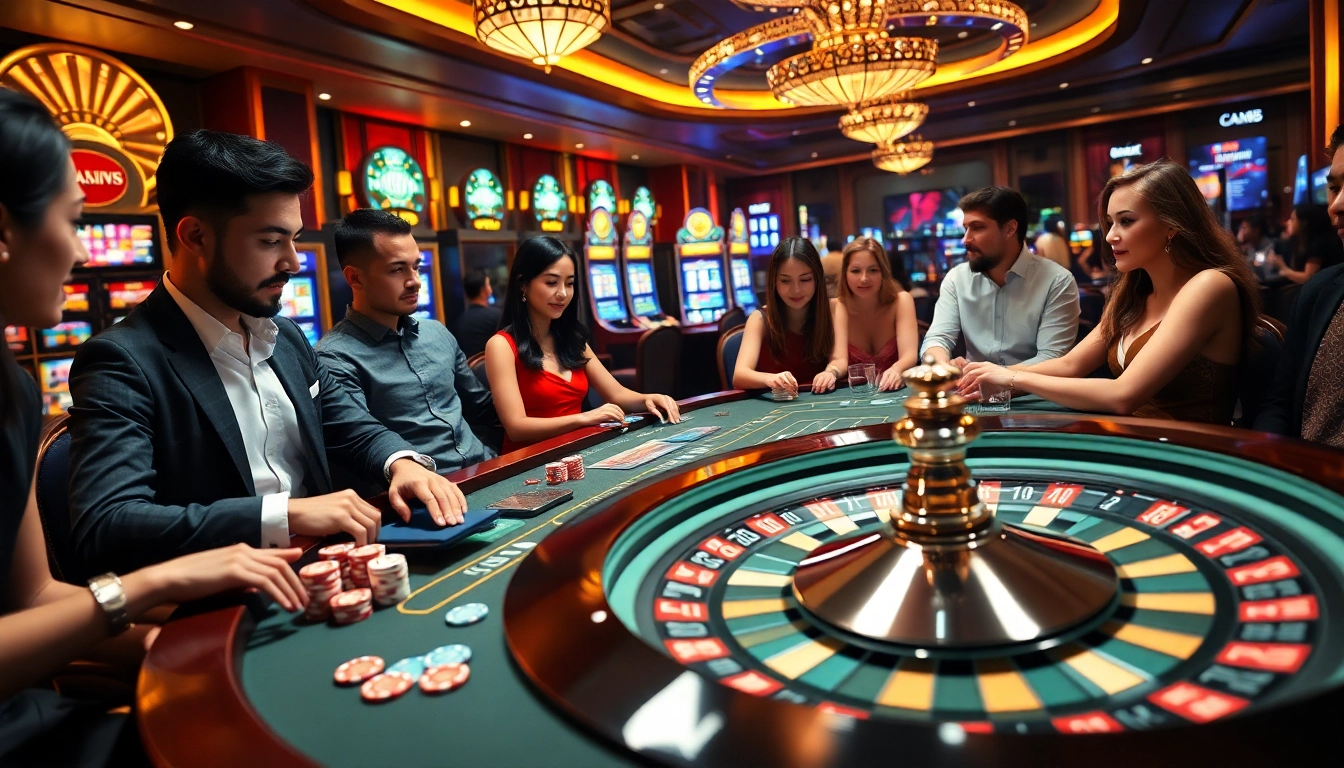 Experience thrilling gameplay at jun88 with vibrant casino tables and exciting gambling action.