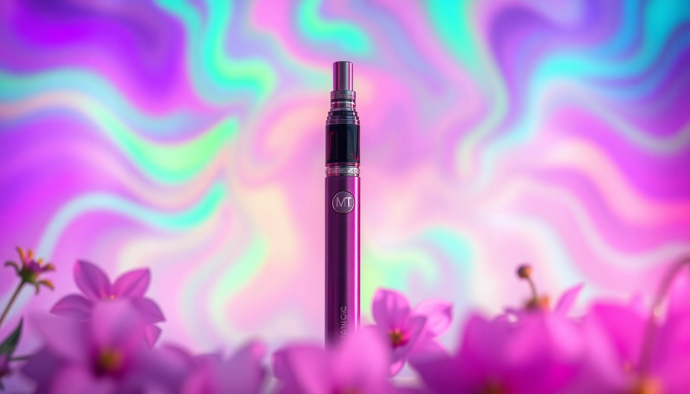 Buy DMT disposable vape pen showcasing vibrant colors and sleek design for a psychedelic experience.