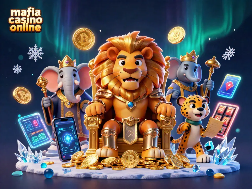 Engage with exciting games at mafia casino online, showcasing vibrant characters and immersive casino elements.