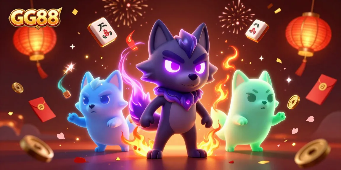 GG88 packs excitement with a dynamic 3D illustration showcasing thrilling gaming elements.
