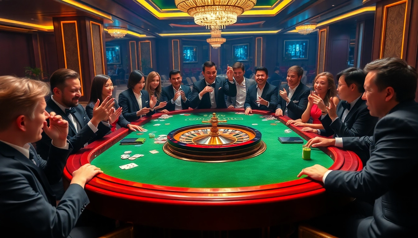 Experience the excitement of gambling at five88 with a luxurious casino scene featuring poker chips and a roulette wheel.