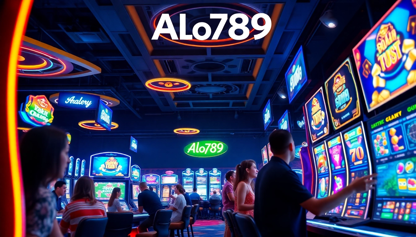 Experience the thrilling ALo789 online gambling platform with vibrant casino scenes and engaging gameplay.