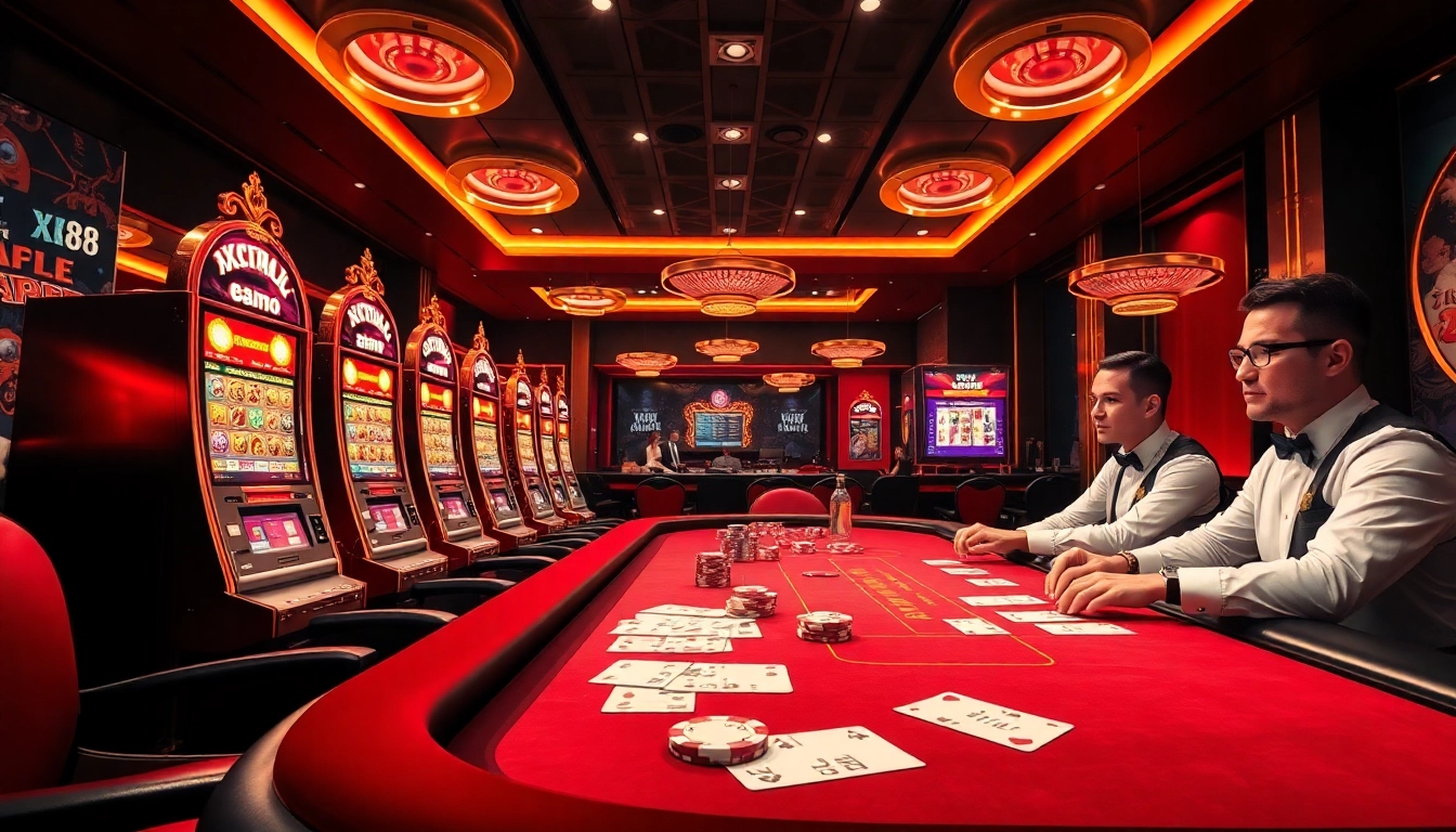 Experience the excitement of online gambling at XX88 with vibrant casino visuals and dynamic gameplay.