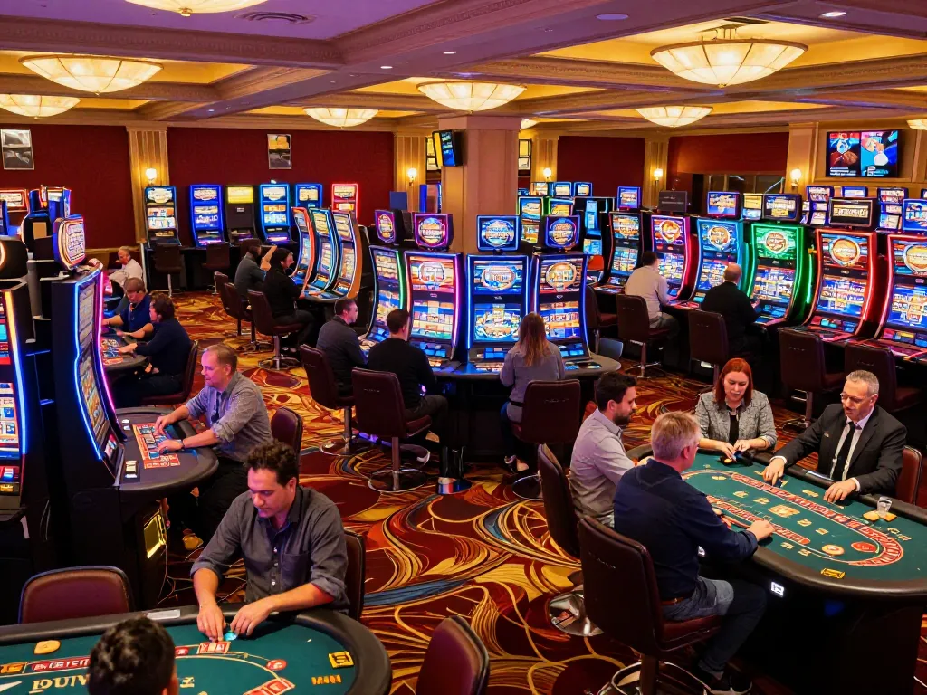 Players enjoying the vibrant atmosphere of LC88 casino while engaged in exciting table games.