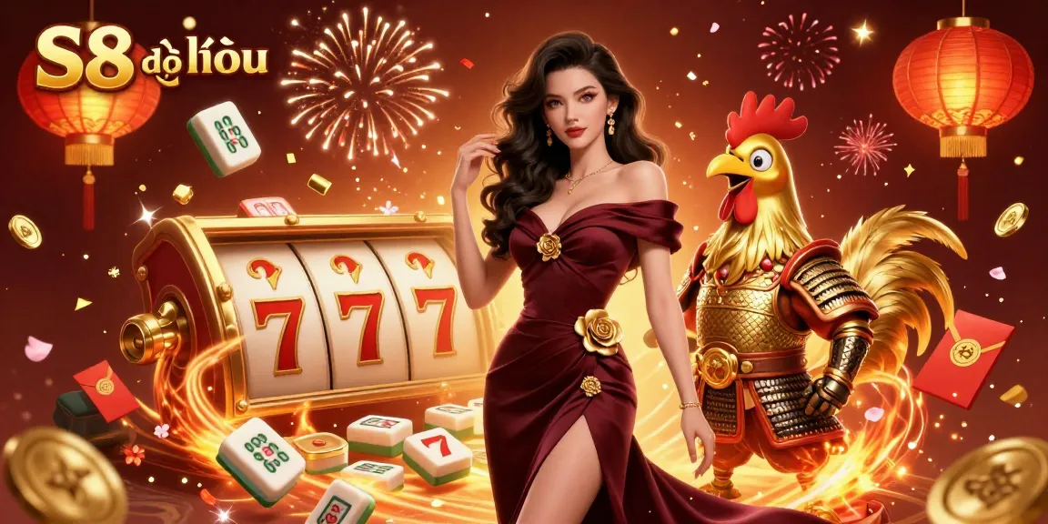 Experience S8 đăng nhập with a glamorous 3D illustration featuring engaging casino elements.