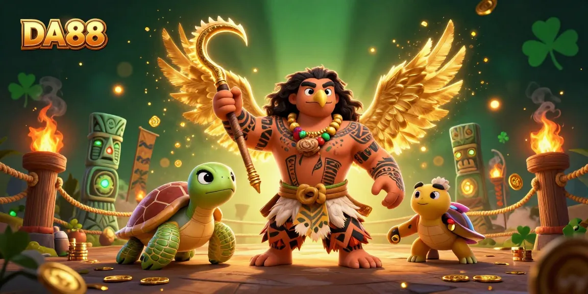 Engage in thrilling DA88 casino action with dynamic characters and vibrant gaming elements.