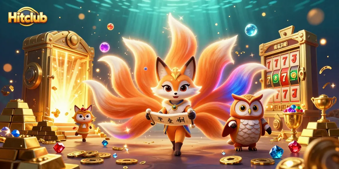 Experience the animated magic of Hitclub, with vibrant casino games and shimmering treasures.