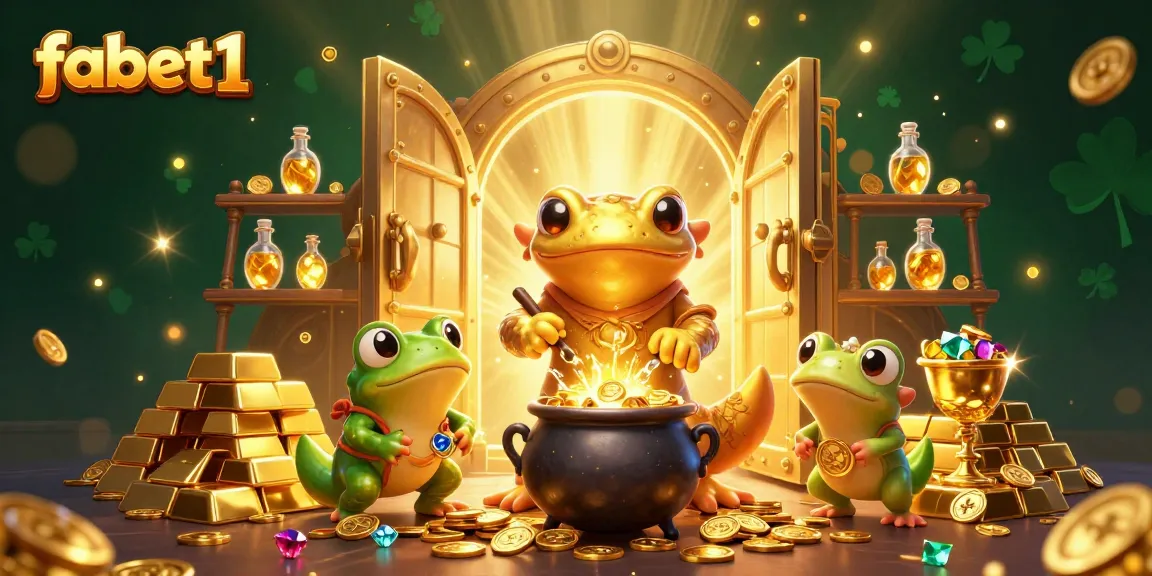 Experience thrilling adventure at fabet1, where the alchemist transforms base metals into gold coins in a magical scene.
