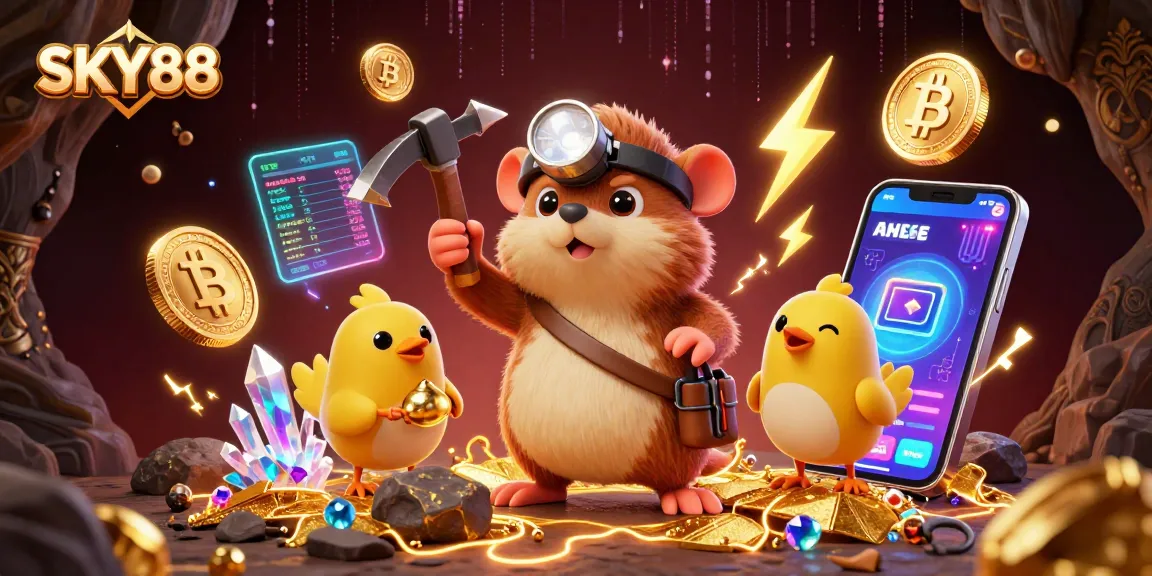 Experience thrilling gameplay at SKY88 with vibrant casino elements in ultra-detailed 3D illustration.