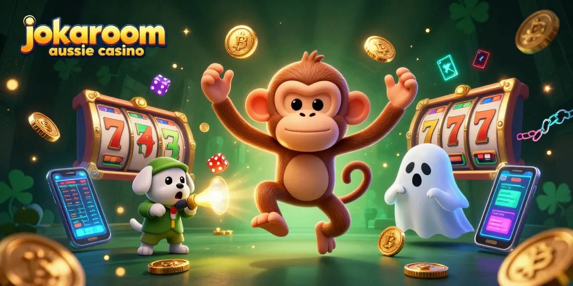 Experience the thrill at jokaroom aussie casino, where a poltergeist monkey juggles golden winnings.