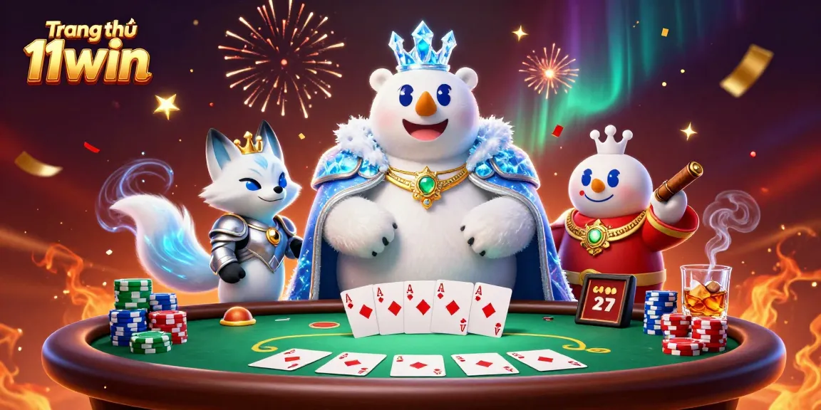 Experience the thrill of Trang chủ 11win with poker action and royal cartoon characters.