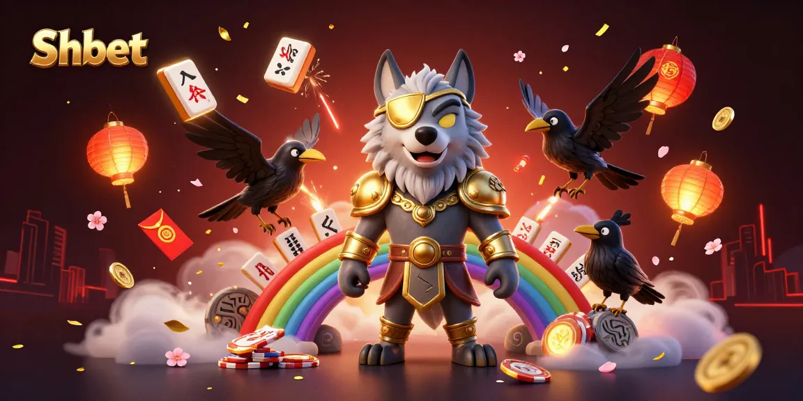 Experience Shbet's thrilling casino atmosphere with a vibrant Norse mythological scene featuring Odin and ravens.